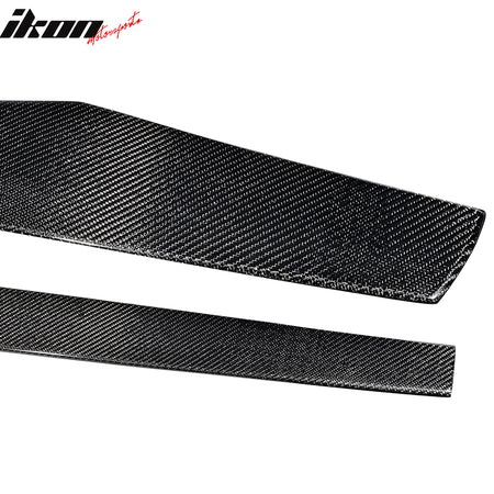 Universal 77.5" Side Skirts Extension Rocker Panel Flat Bottom Line Carbon Fiber