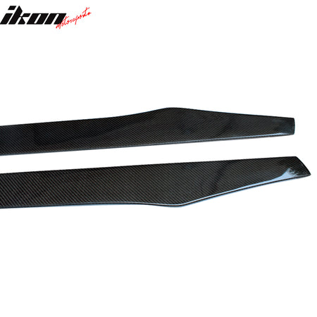 Fits 07-14 BMW 1 Series 77.5 Inch 2PCS Side Skirts Extension Carbon Fiber CF