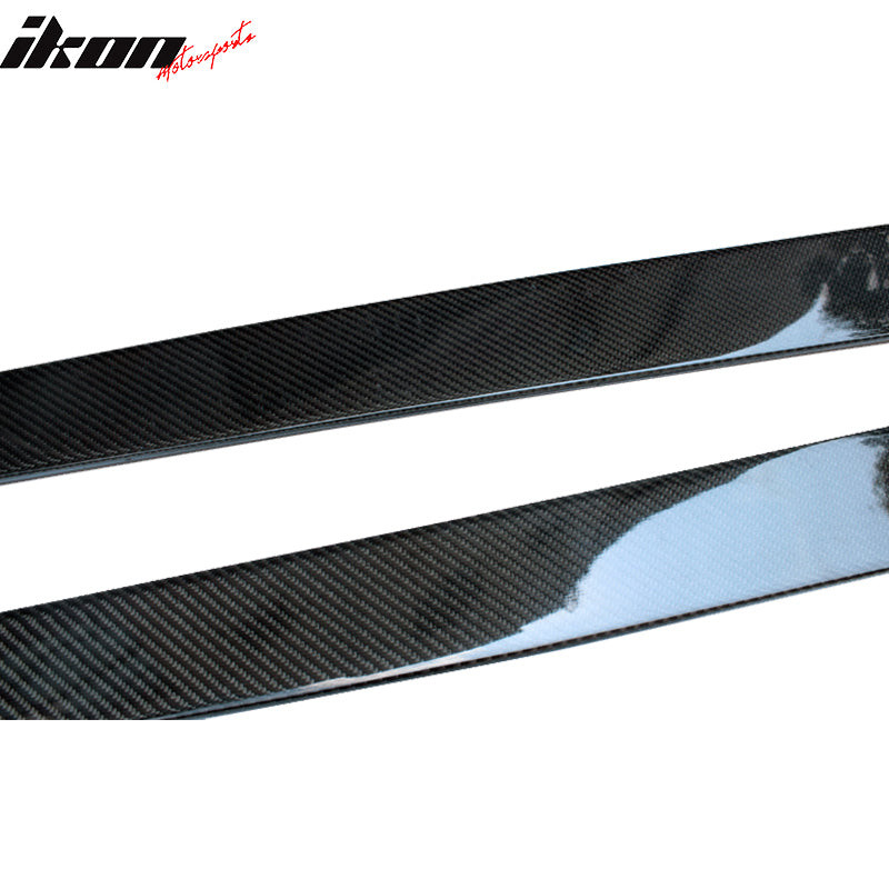 Universal 77.5" Side Skirts Extension Rocker Panel Flat Bottom Line Carbon Fiber