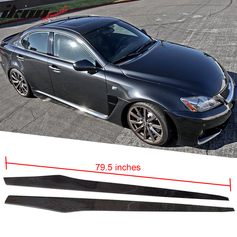 Universal 79.5" Carbon Fiber Add On Flat Bottom Side Skirt Extension