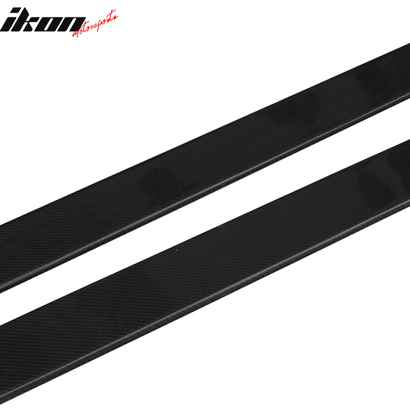 Universal 75 Inch 2PCS Side Skirts Extension Splitter Rocker Lip Carbon Fiber CF