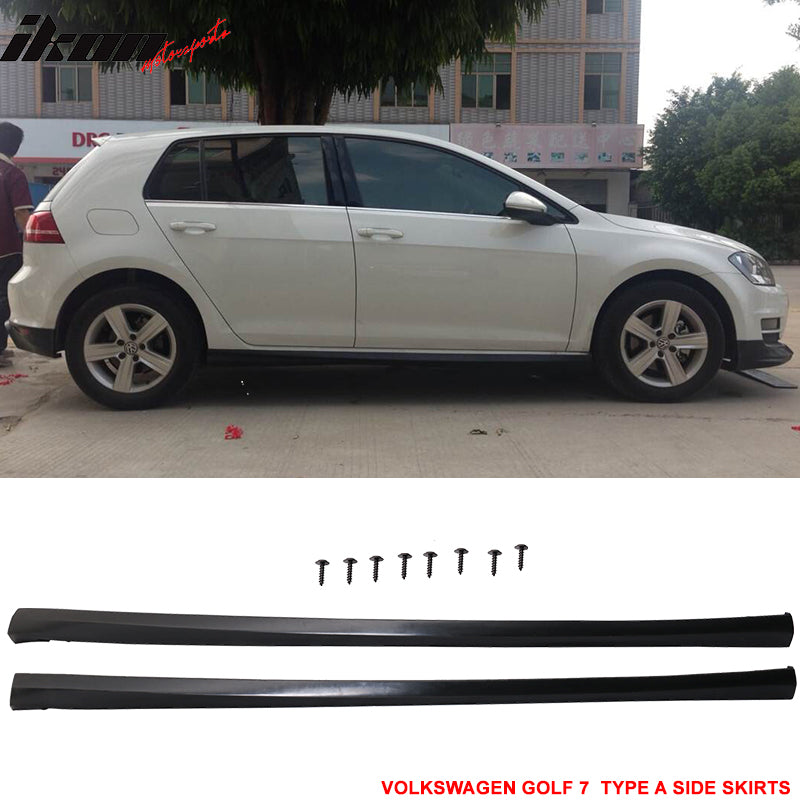 2015-2016 Volkswagen Golf 7 Type A Unpainted Side Skirts Rocker Panel