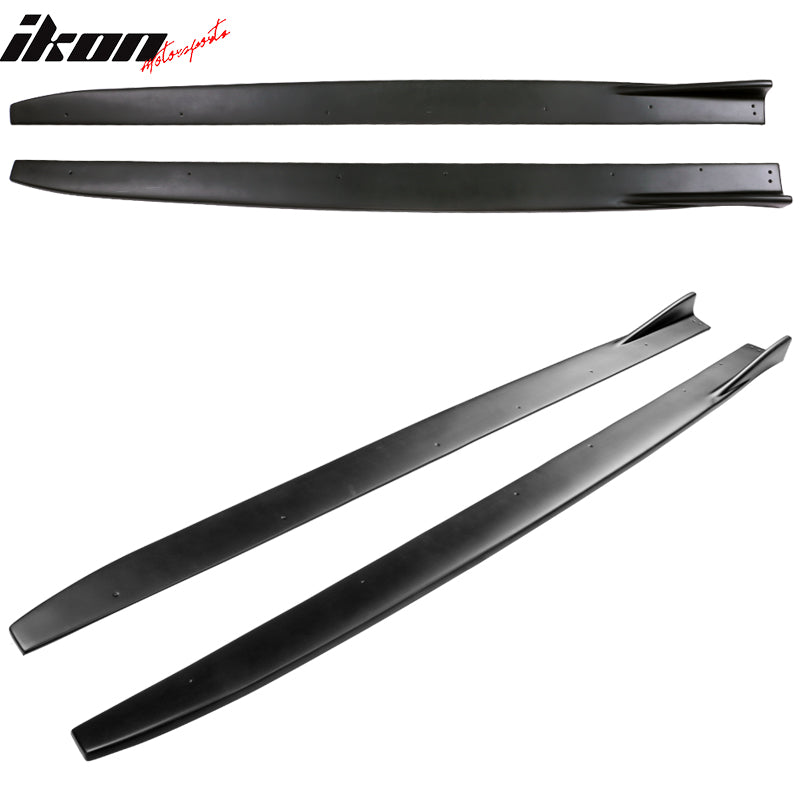 Side Skirts Compatible With 2013-2020 Lexus GS200t GS300 GS350 GS450h, Matte Black Rocker Panels Side Skirt Splitter Extension Lip by IKON MOTORSPORTS, 2014 2015 2016 2017 2018 2019