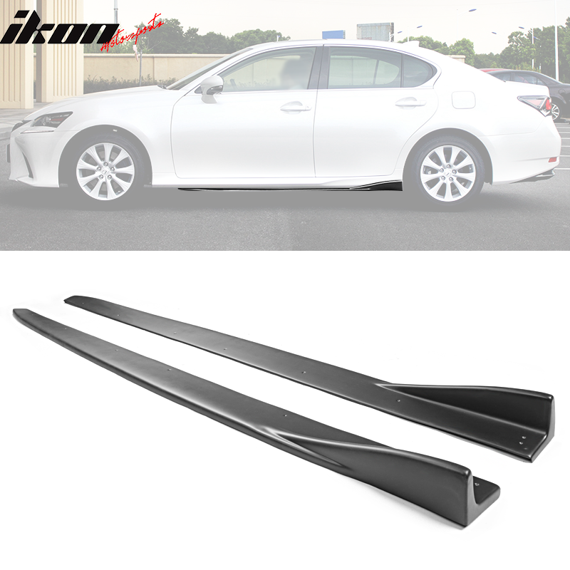 2013-2020 Lexus GS F Sport Matte Black Side Skirts Rocker Panel PP