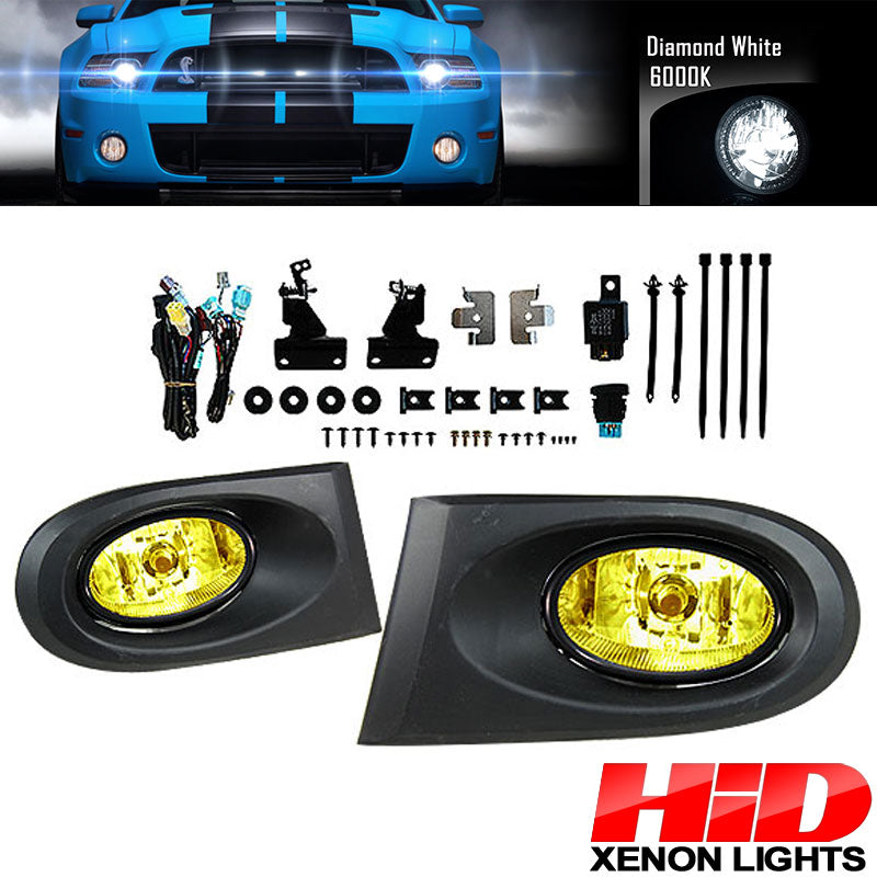 6000K Hid Fits Acura RSX 02-04 DC5 Yellow Lens Driving Fog Lights Kit