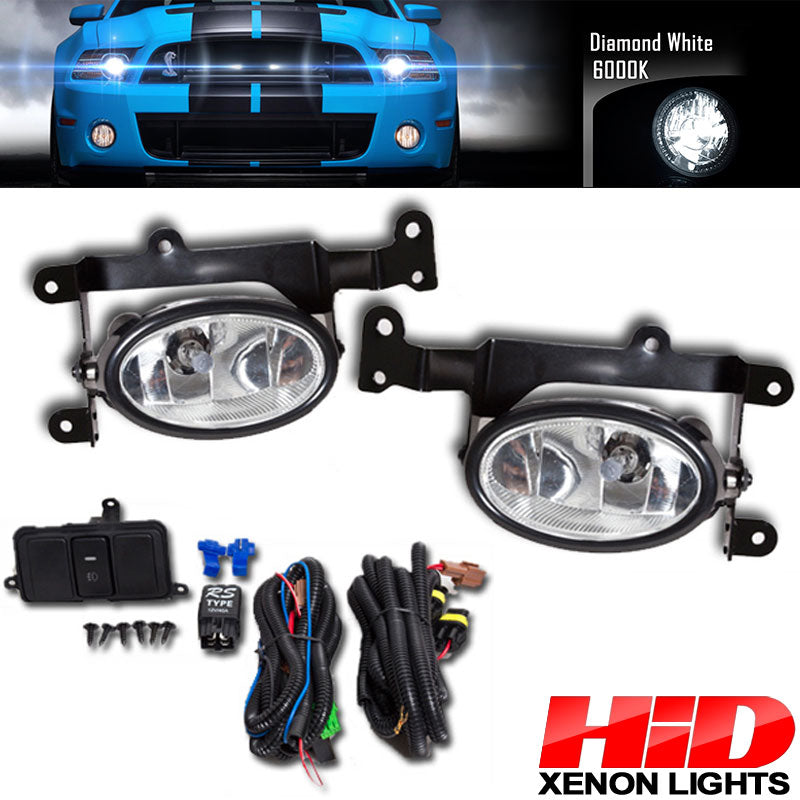 6000K Hid Fits Honda Civic 06-08 Coupe Clear Lens Fog Lights Kit RH LH