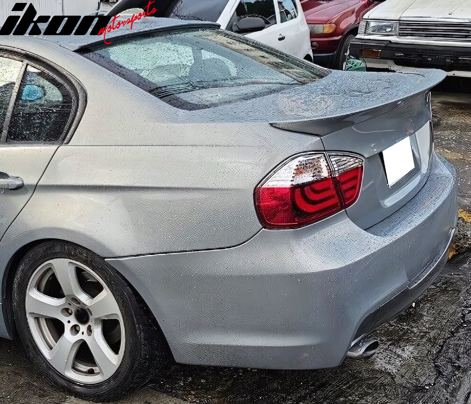 Fits 06-11 BMW E90 3-Series A Style Rear Trunk Spoiler Wing Lip ABS Unpainted