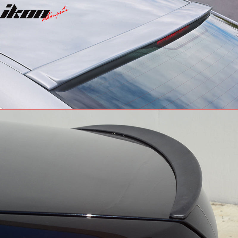 Trunk & Roof Spoiler Compatible With 2007-2013 BMW E92 3 Series Coupe including M3 E92, ABS Rear Spoiler Deck Lip Wing by IKON MOTORSPORTS