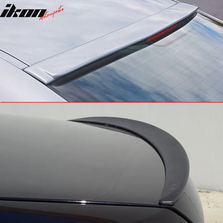 Trunk & Roof Spoiler Compatible With 2007-2013 BMW E92 3 Series Coupe including M3 E92, ABS Rear Spoiler Deck Lip Wing by IKON MOTORSPORTS