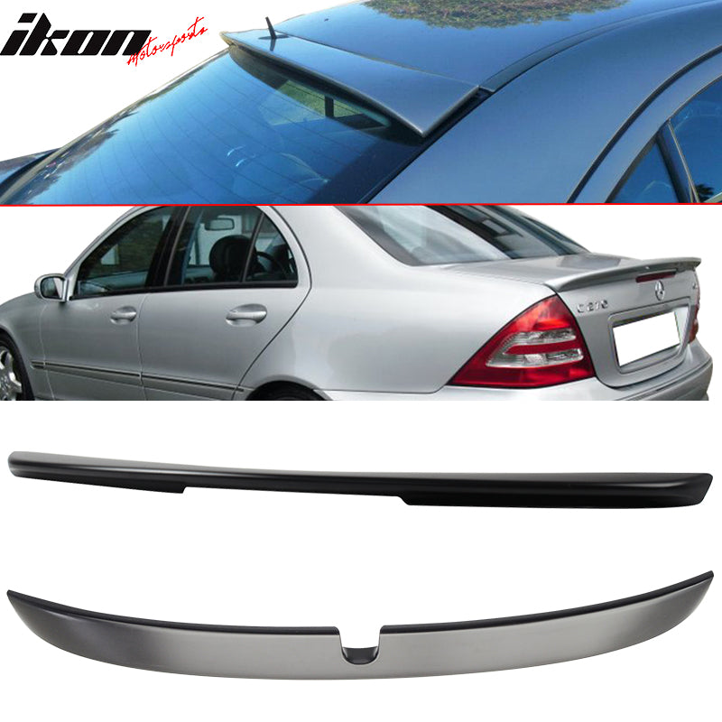 Fits 01-07 Benz W203 Sedan Trunk Spoiler & L Type Roof Wing UnABS