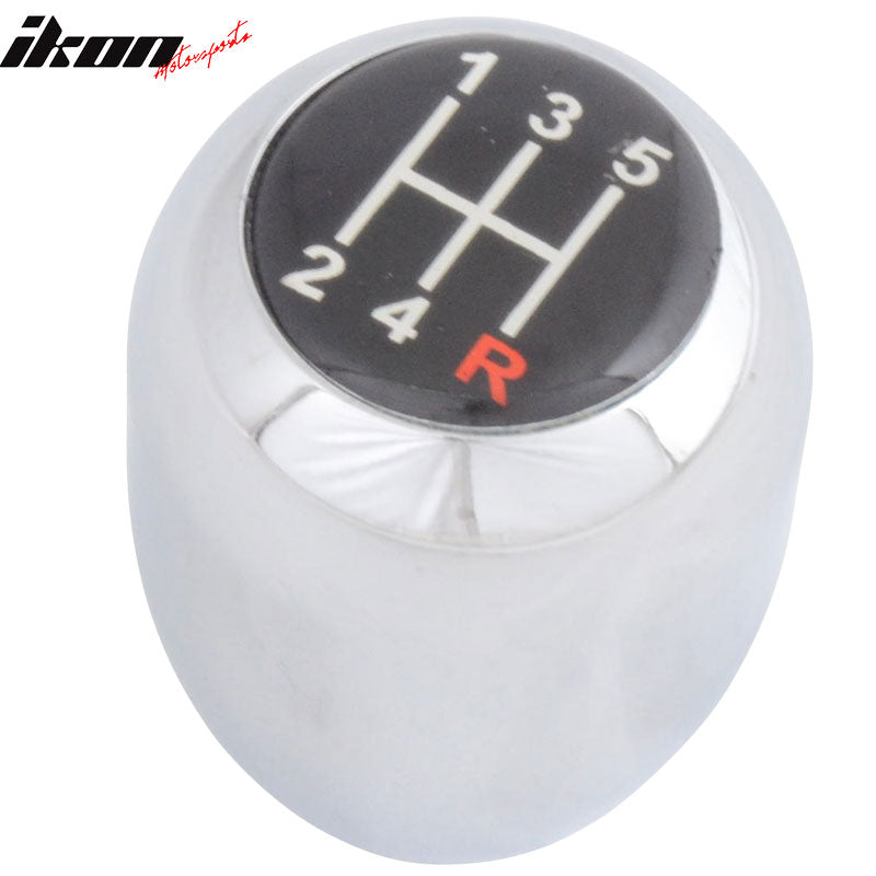 M10 X 1.5 Manual MT Transmission 5 Speed Chrome T-R Gear Shift Knob For Jeep