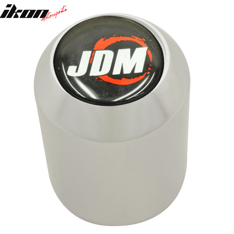 Silver M10X1.5 MT MUG Gear Shift Knob 5 Speed JDM Emblem Badge VW Golf