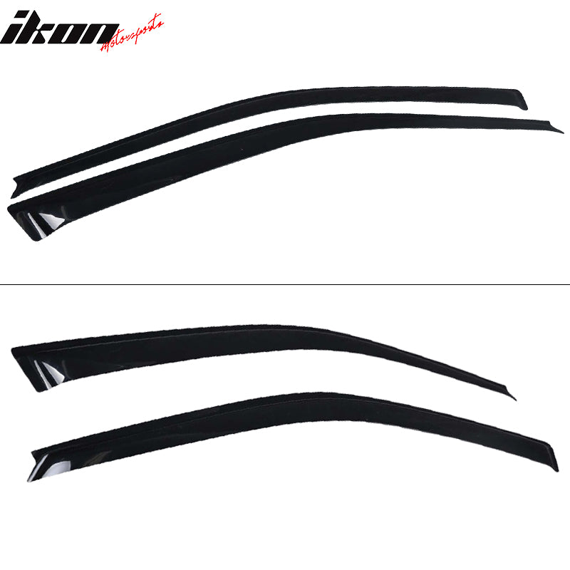 Fits 99-00 Honda Civic EK Mugen Style Front Bumper Lip PP + 2PCS Window Visors