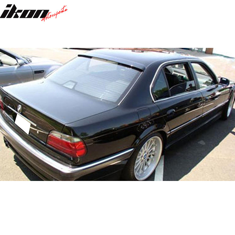 Roof Spoiler Compatible With 1995-2001 BMW 7 Series E38 4Door Sedan, AC Style ABS Rear Deck Lip Wing by IKON MOTORSPORTS