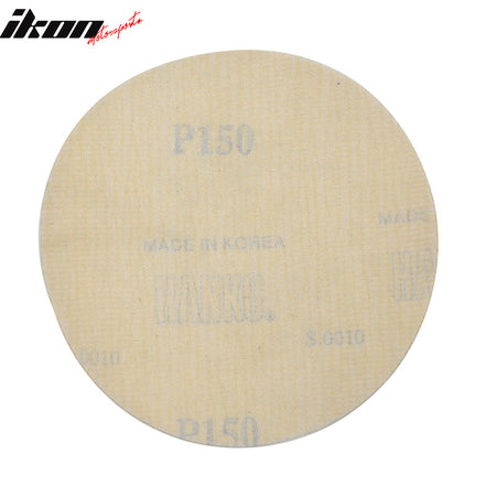 Sand Paper Universal Fit, Disc 150 Grit 5 PSA Auto Sanding Paper Sheets Repair Sandpaper Velcro 50PC by IKON MOTORSPORTS