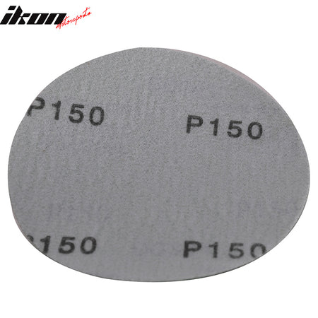 Sand Paper Universal Fit, Wet Dry 5 Inch No Hole Sand Paper Disc 150 Grit Bodykit Repair Sandpaper 50PC by IKON MOTORSPORTS