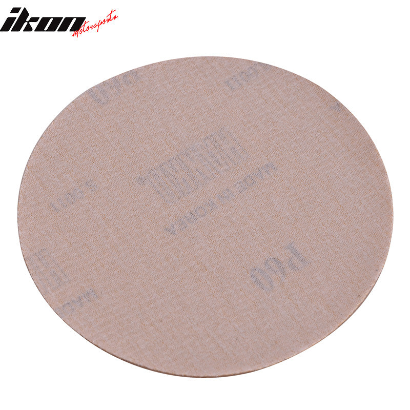 Sand Paper Universal Fit, Dry 5 Inch No Hole Sand Paper Disc 60 Grit Bodykit Repair Sanding Sandpaper 50PC by IKON MOTORSPORTS