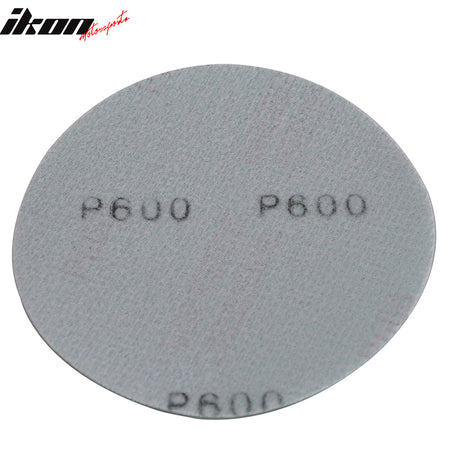 Wet Dry 5 Inch No Hole Sand Paper Disc 600 Grit Auto Repair Sandpaper 100 PC