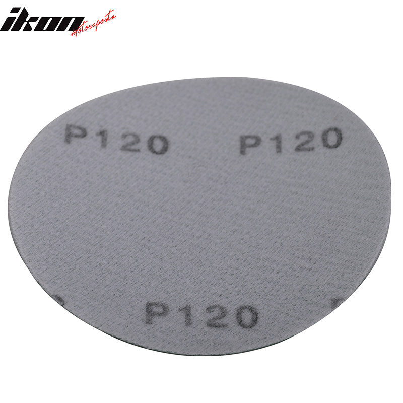 Wet Dry 5 Inch No Hole Sand Paper Disc 120 Grit Auto Repair Sandpaper 100 PC