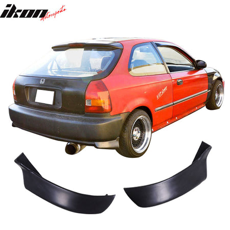 Fits 99-00 Civic 3Dr T-R PP Front Bumper Lip +2PC Rear Bumper Lip Valance Spats