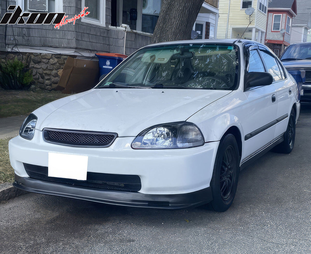 Fits 96-98 Honda Civic EK Mugen Style Front Bumper Lip Chin Spoiler Unpainted PP