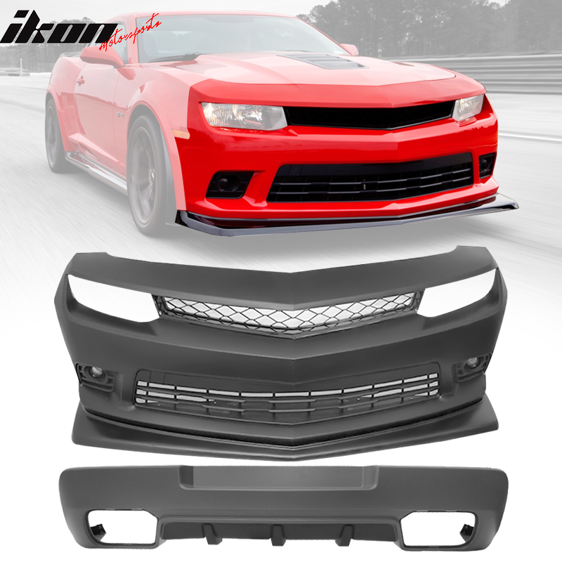 Fits 14-15  Camaro Front&Rear Bumper w/ Foglights&Front Lip&Grille