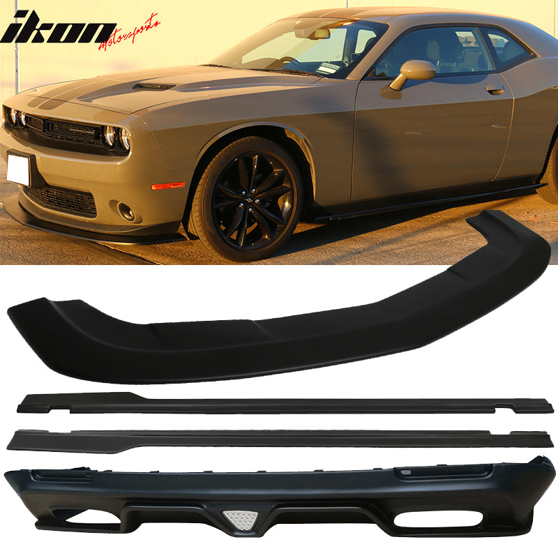 2015-2023 Dodge Challenger SXT Style Front Bumper Lip + Full Kit PP