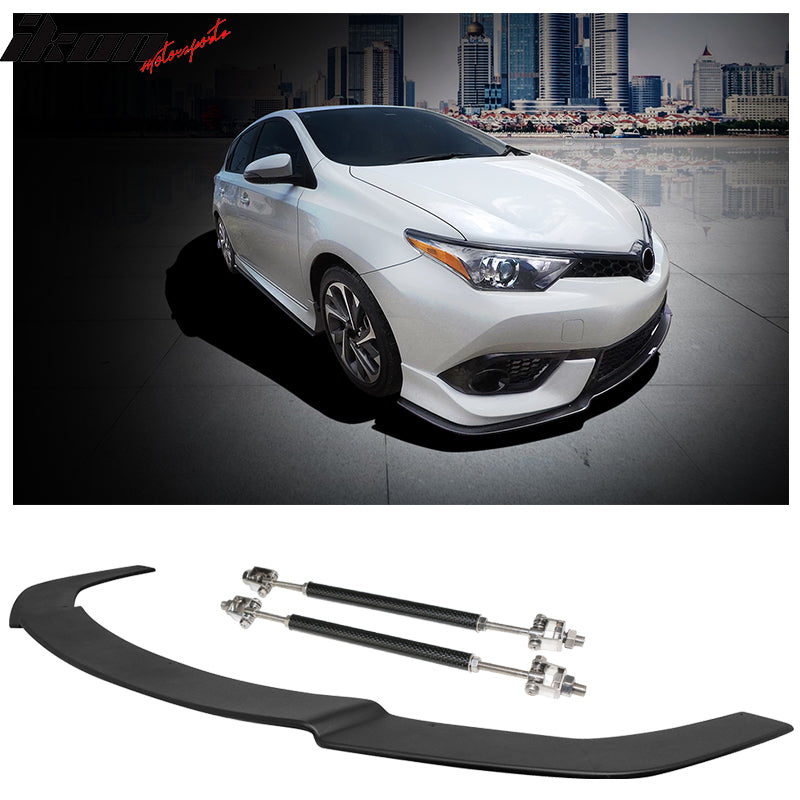 2017-2018 Toyota Corolla iM Coated Textured Matte Front Lip & Rod