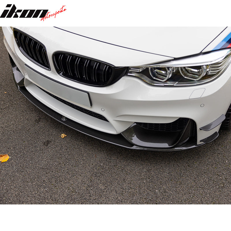 Fits 15-20 BMW F80 F82 F83 M3 M4 MP Style 3PCS Front Bumper Lip Carbon Carbon CF