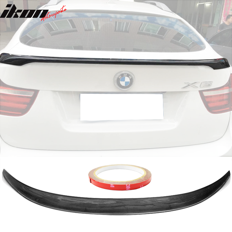 Fits 08-14 BMW X6 E71 P 2 Style Carbon Fiber CF Trunk Spoiler