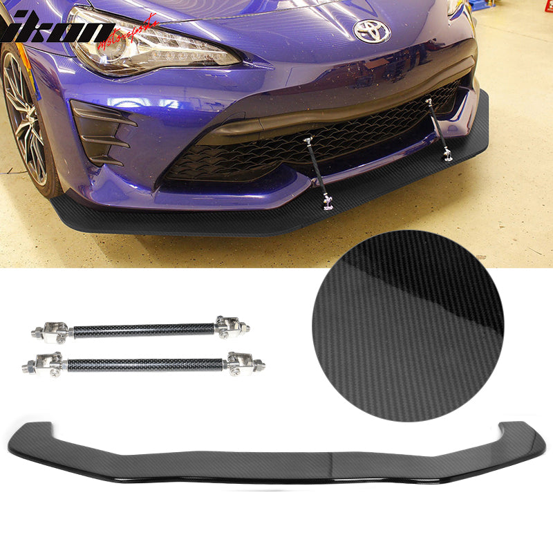 2013-2020 Toyota 86 Front Bumper Splitter Lip With Hardware CF Print