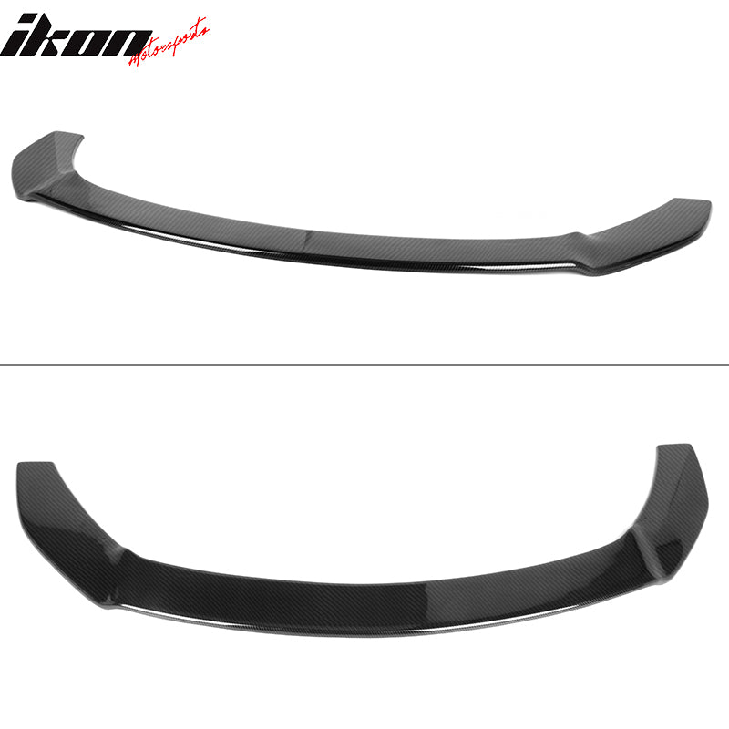 IKON MOTORSPORTS Front Bumper Splitter Compatible With 2018-2019 Toyota CHR, Air Dam Chin Spoiler Valance Guard, Carbon Fiber Print