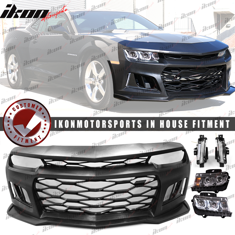 2014-2015 Camaro 5TH to 6TH Gen ZL1 Front Bumper + Headlight + Fog