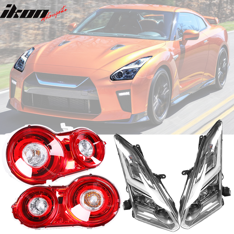 2009-2022 Nissan GTR R35 Coupe OE Headlights + Tail Lights 4PC