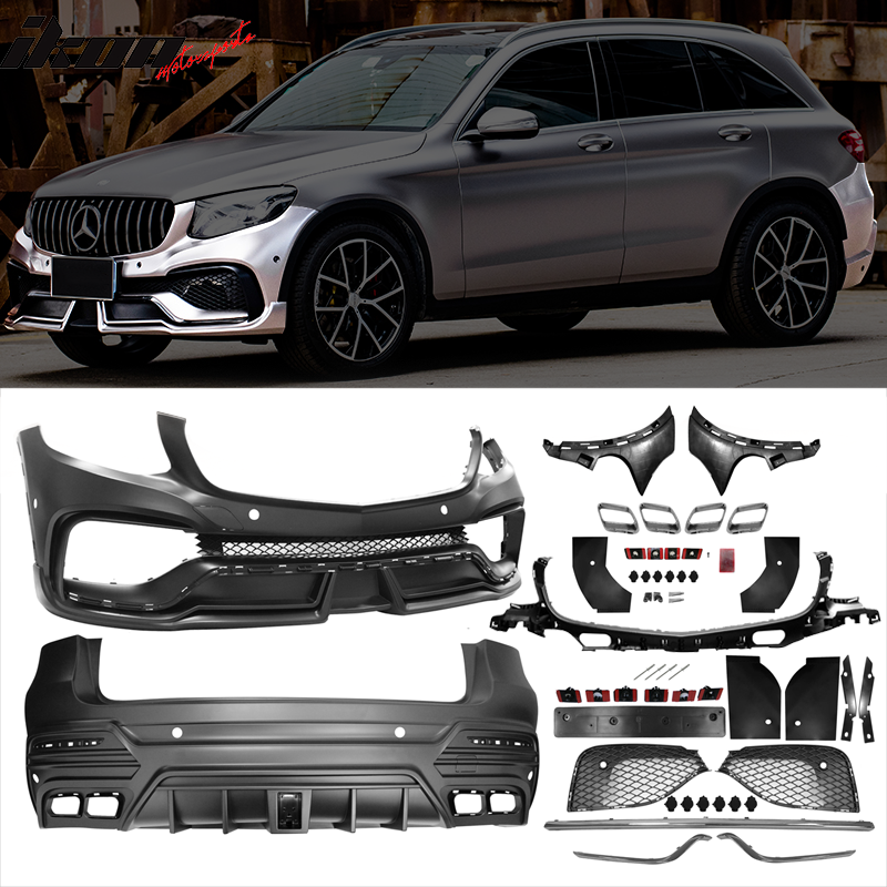 2016-2018 Benz W253 GLC 63 Couple Front + Rear Bumper Conversion