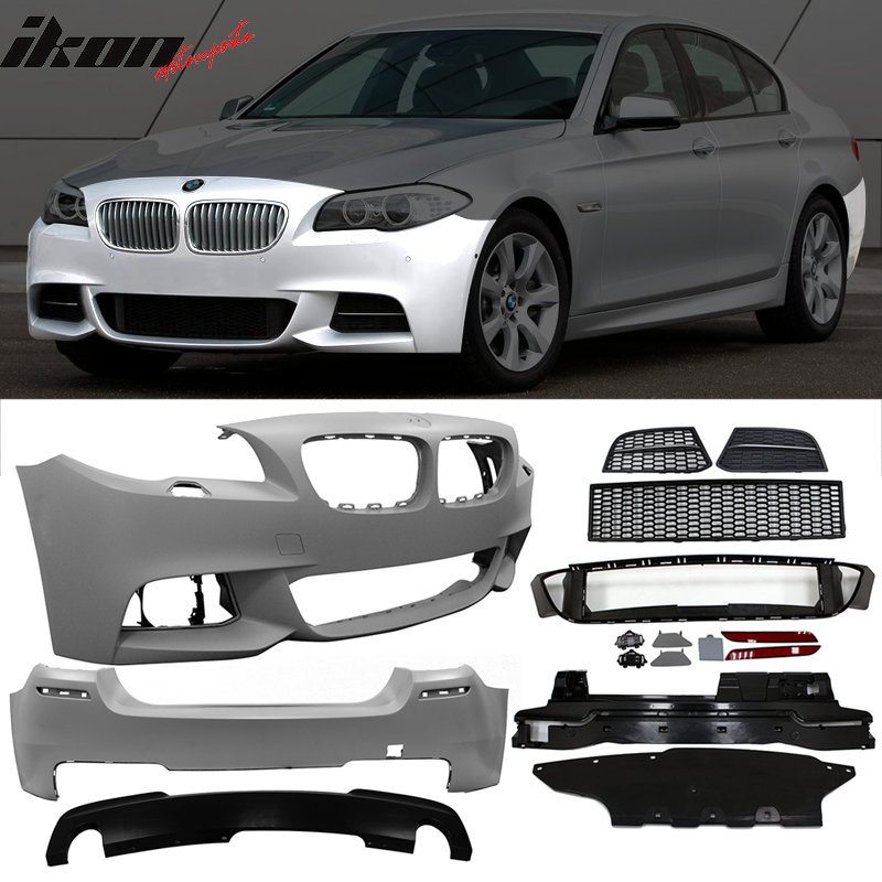 2014-2016 BMW F10 LCI Mtech Front Bumper + Rear Bumper W/ Twin Outlet