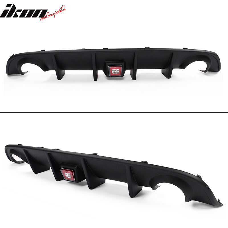 Fits 15-23 Charger SRT Rear Bumper Diffuser Valance W/ LED Brake Light Lamp