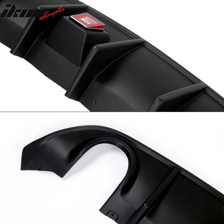 Fits 15-23 Charger SRT Rear Bumper Diffuser Lip Valance W/ 3RD LED Brake Lamp