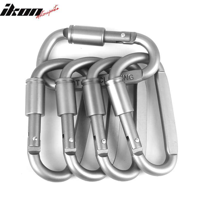 Camping Outdoor Alloy D-ring Screw Lock Buckle Carabiners 5PC