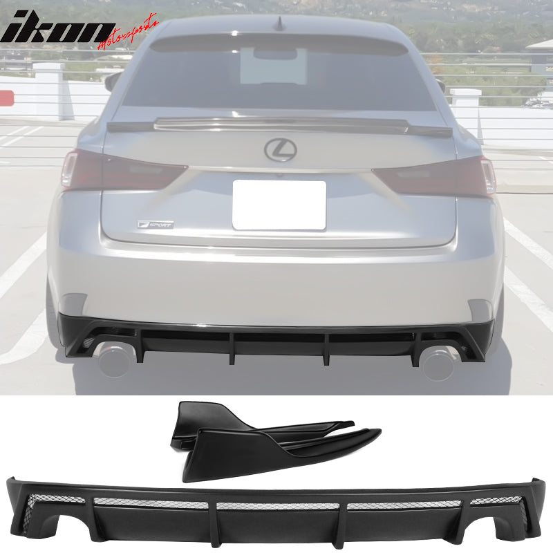 2014-2016 Lexus IS F Sport Rear Diffuser + Splitter Lip Spoiler PP