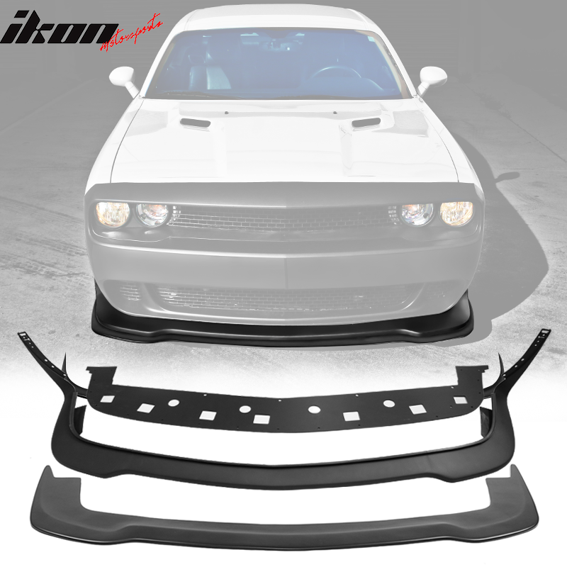 2015-2023 Dodge Challenger SRT Black Front Bumper Lip Splitter PP