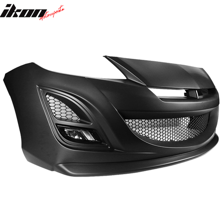 Fits 10-13 Mazda 3 Auto EXE Style Front Bumper w/ Fog Lights - Polypropylene