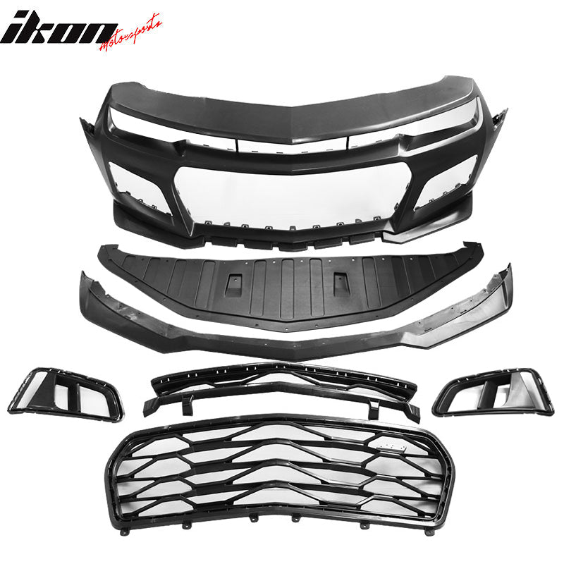 Fit 14-15 Chevy Camaro 5TH to 6TH Gen ZL1 Style PP Front Bumper Cover Conversion