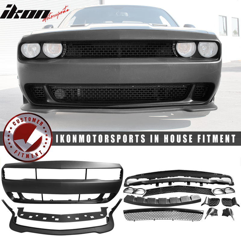 2008-2014 Dodge Challenger Front Bumper + SRT Front Lip PP