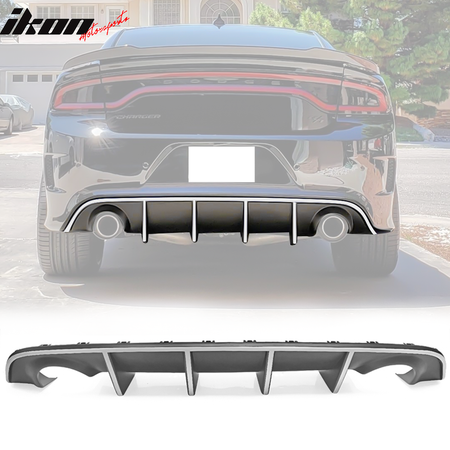 Fits 15-23 Dodge Charger SRT OE Style Rear Diffuser with Reflective Tape