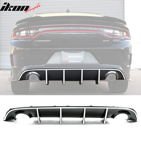 Fits 15-23 Dodge Charger SRT OE Style Rear Diffuser with Reflective Tape