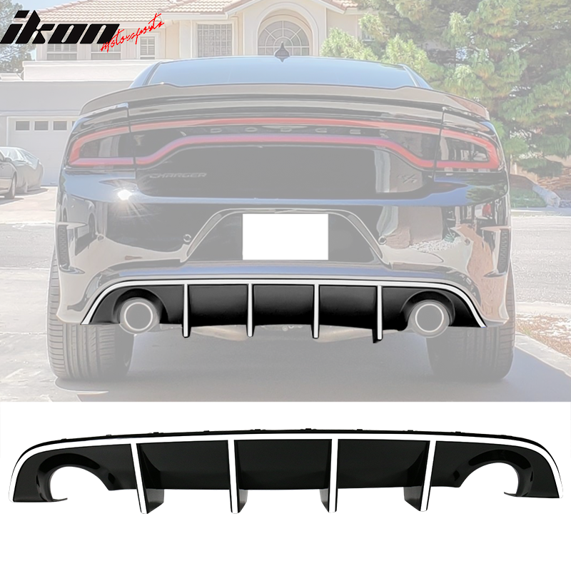 Fits 15-23 Dodge Charger SRT OE Style Rear Diffuser with Reflective Tape