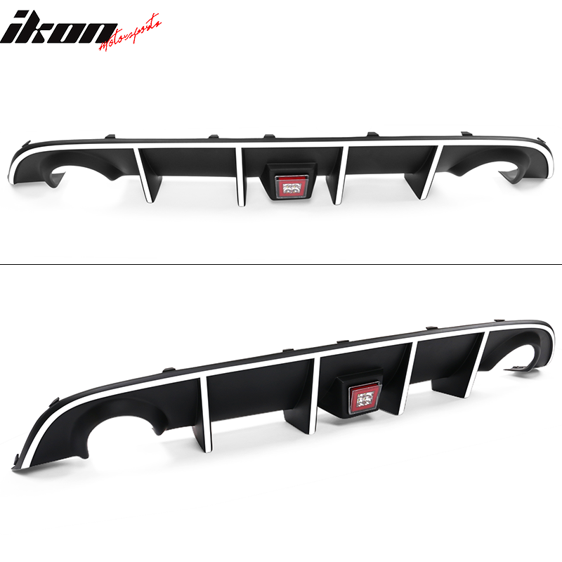 Fits 15-23 Dodge Charger SRT Rear Diffuser with LED Lamp & Reflective Tape