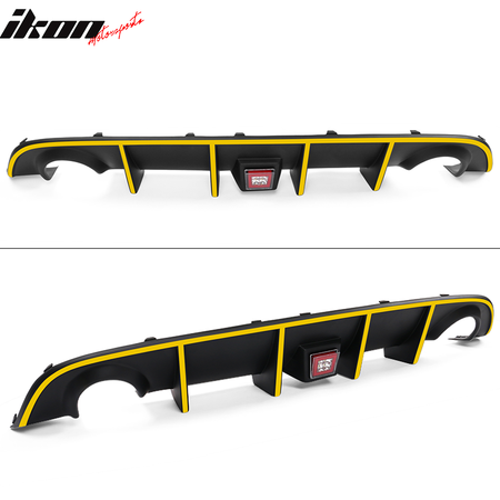 Fits 15-23 Dodge Charger SRT Rear Diffuser with LED Lamp & Reflective Tape