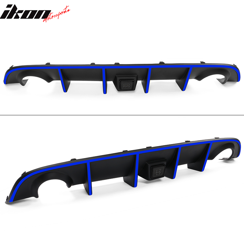 Fits 15-23 Dodge Charger SRT Rear Diffuser with LED Lamp & Reflective Tape